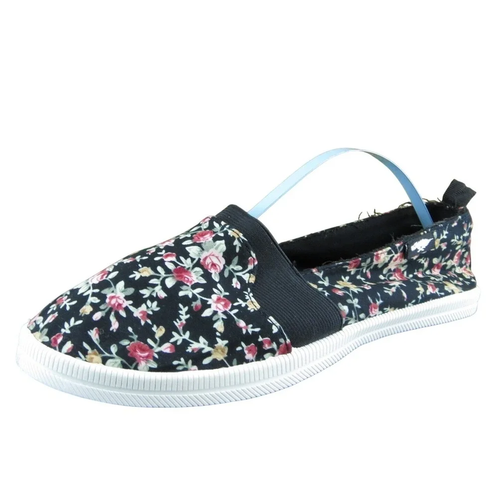 Rocket Dog Plush Foam Women Flat Shoes‎ Black Fabric Slip On Size 6.5 Medium